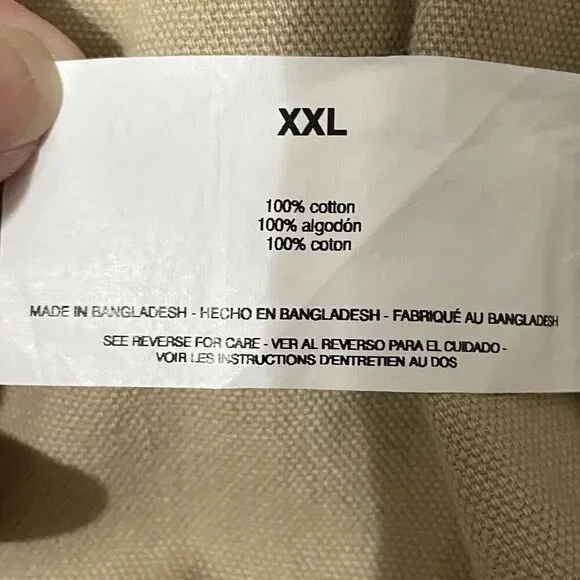 Vintage America 100% Cotton Canvas Anorak Jacket XXL Women Tan Barn Chor… - Picture 8 of 10